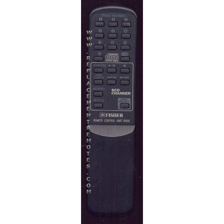 Fisher PHD650 Audio Remote Control