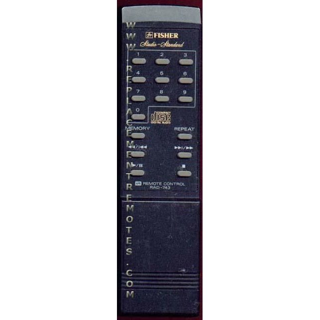 Fisher RAD743 Audio Remote Control