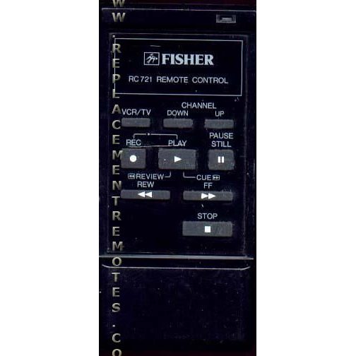 Fisher RC721 VCR Remote Control