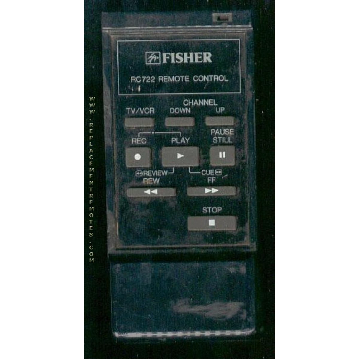 Fisher RC722 VCR Remote Control