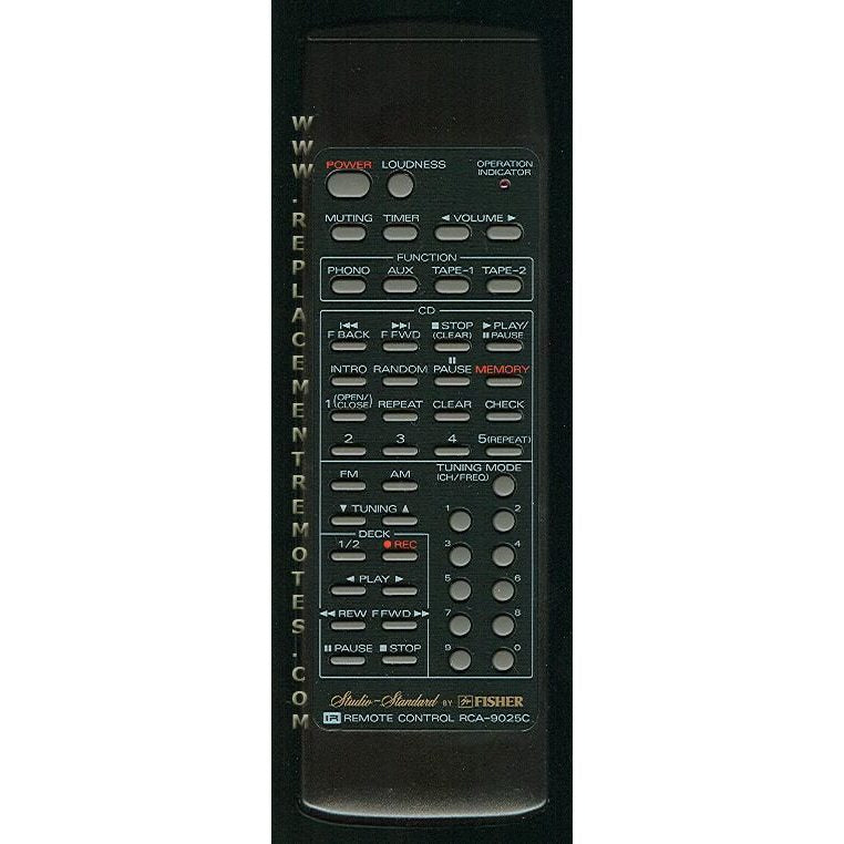 Fisher RCA9025C Audio Remote Control