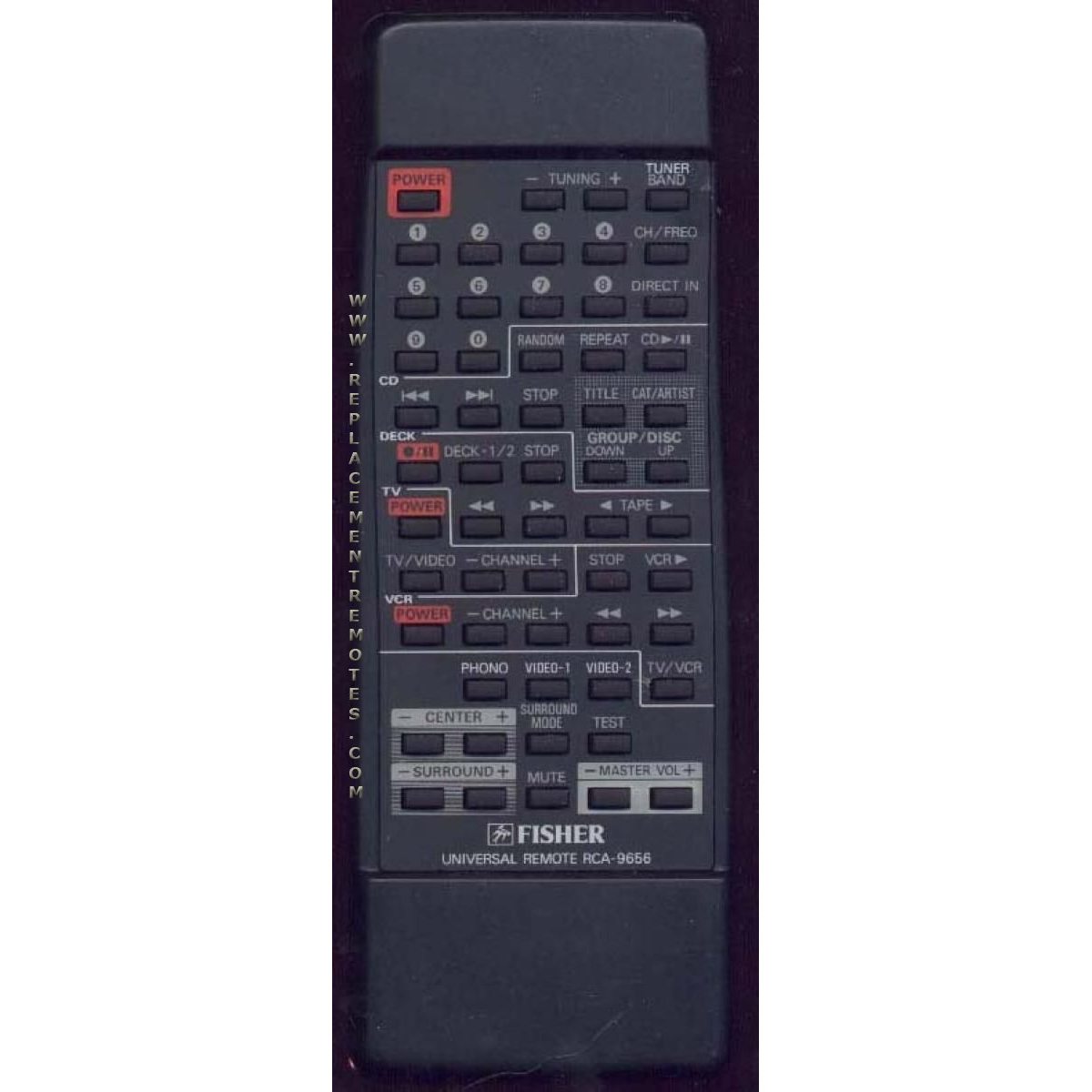 Fisher RCA9656 Audio Remote Control