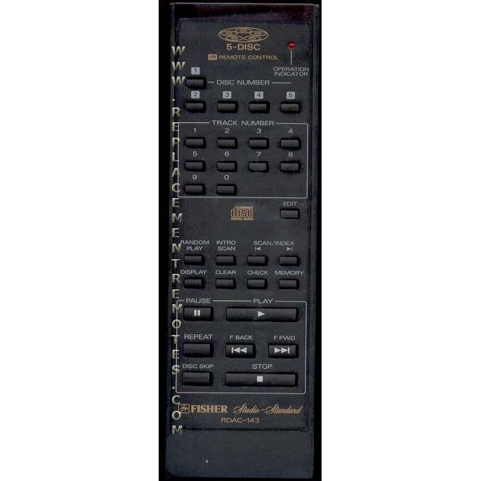 Fisher RDAC143 Audio Remote Control