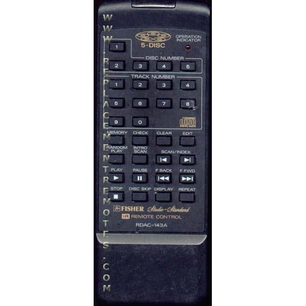 Fisher RDAC143A Audio Remote Control