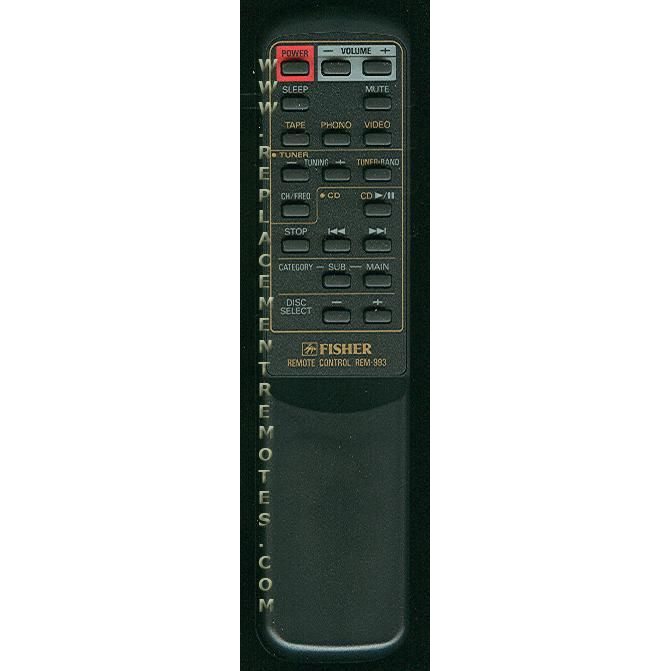 Fisher REM993 TV Remote Control