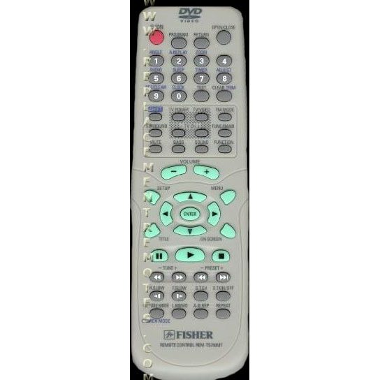 Fisher REMTS750MT DVD Remote Control