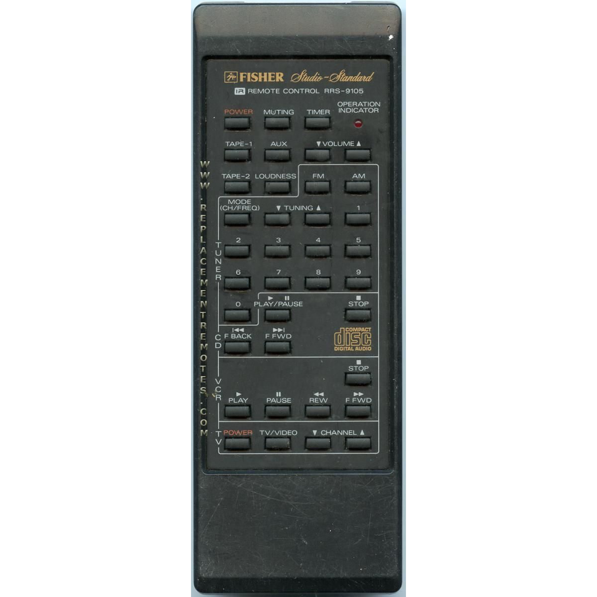 Fisher RRS9105 Receiver Remote Control