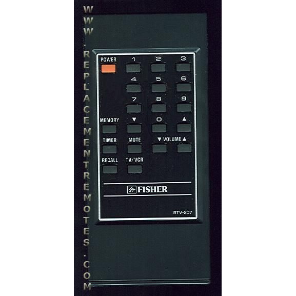 Fisher RTV207 TV Remote Control