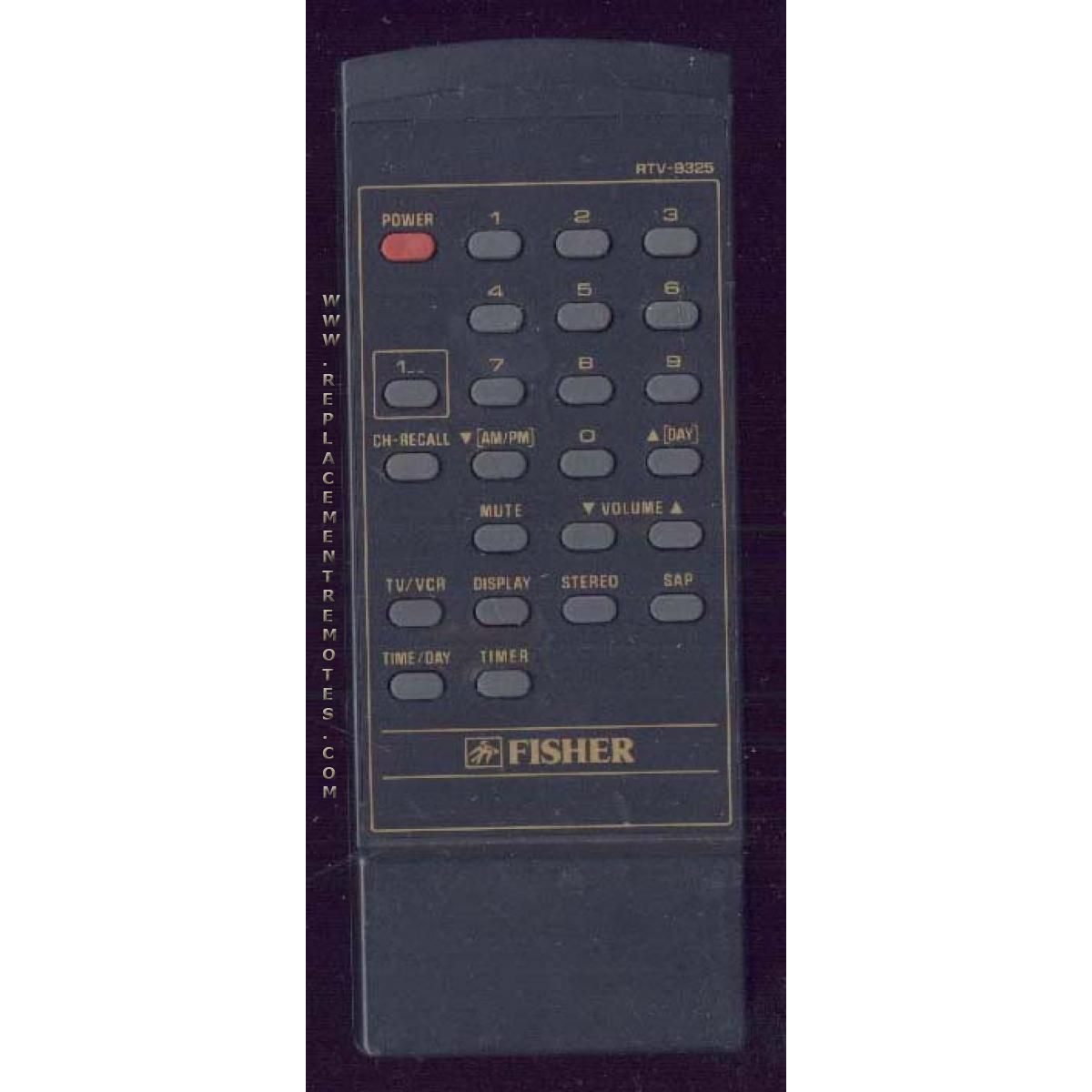 Fisher RTV9325 TV Remote Control