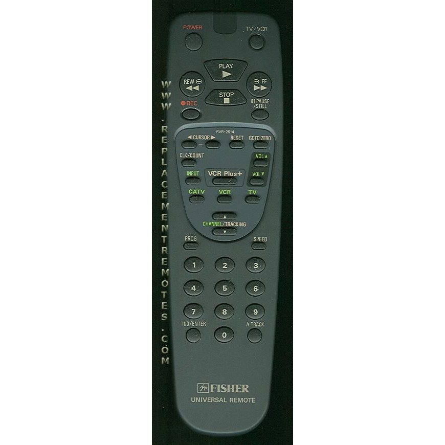 Fisher RVR2514 VCR Remote Control