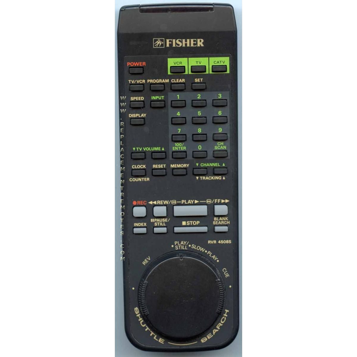 Fisher RVR4508S VCR Remote Control