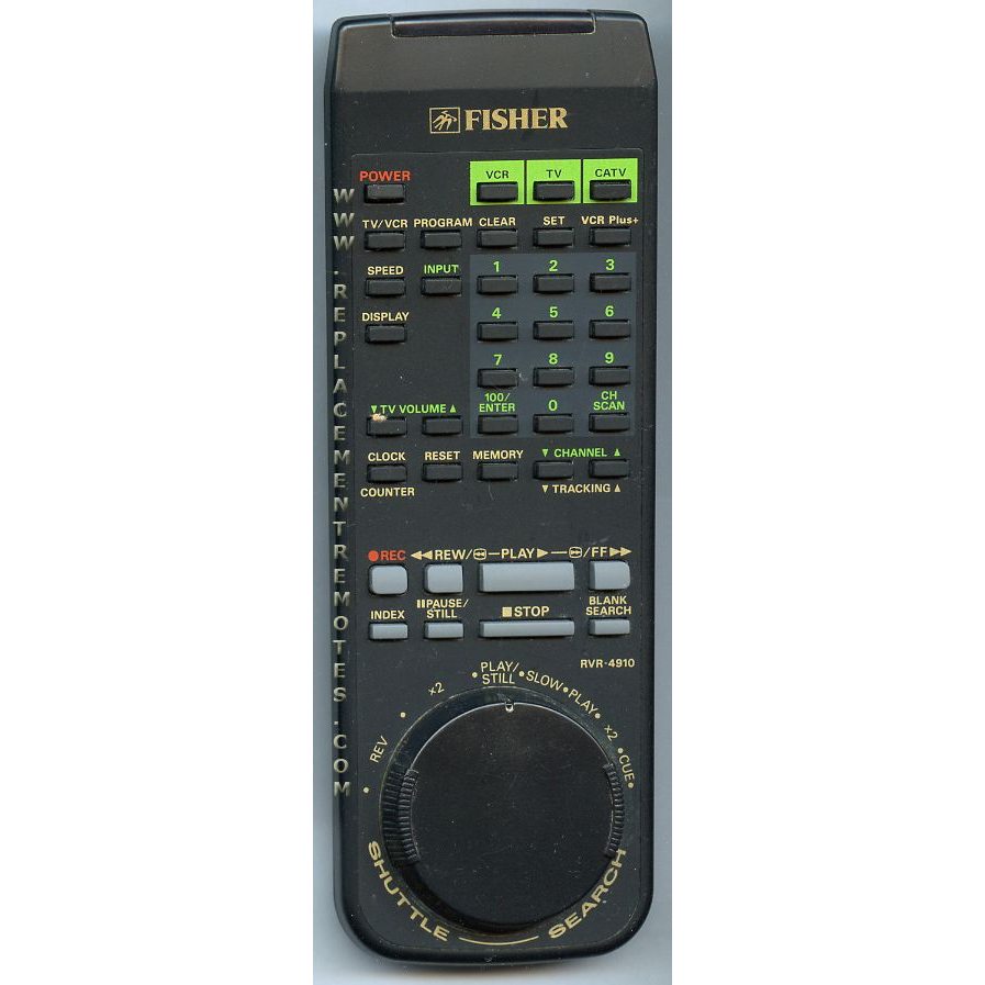 Fisher RVR4910 VCR Remote Control