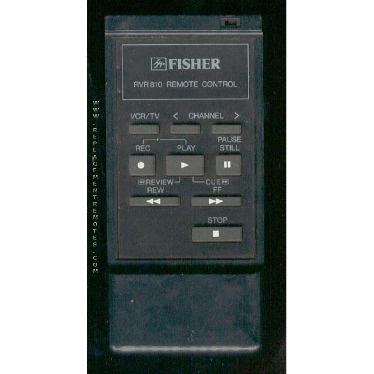 Fisher RVR810 VCR Remote Control