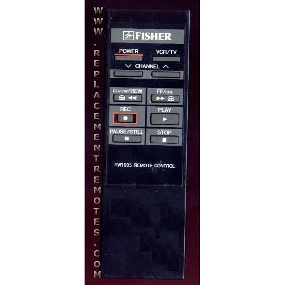 Fisher RVR905 VCR Remote Control