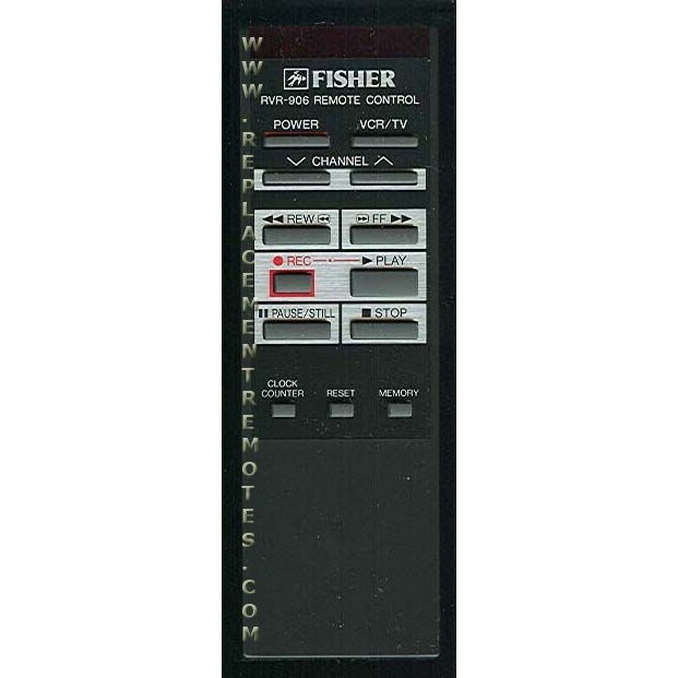 Fisher RVR906 VCR Remote Control