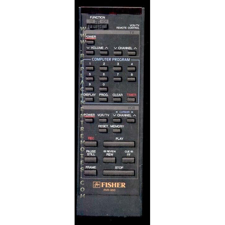 Fisher RVR950 TV/VCR Remote Control