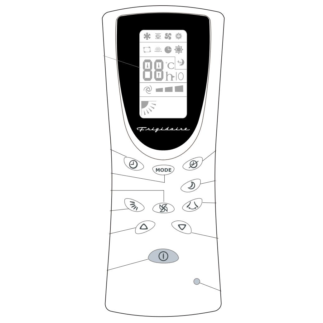 Frigidaire FSC09CM5Jrem Air Conditioner Remote Control