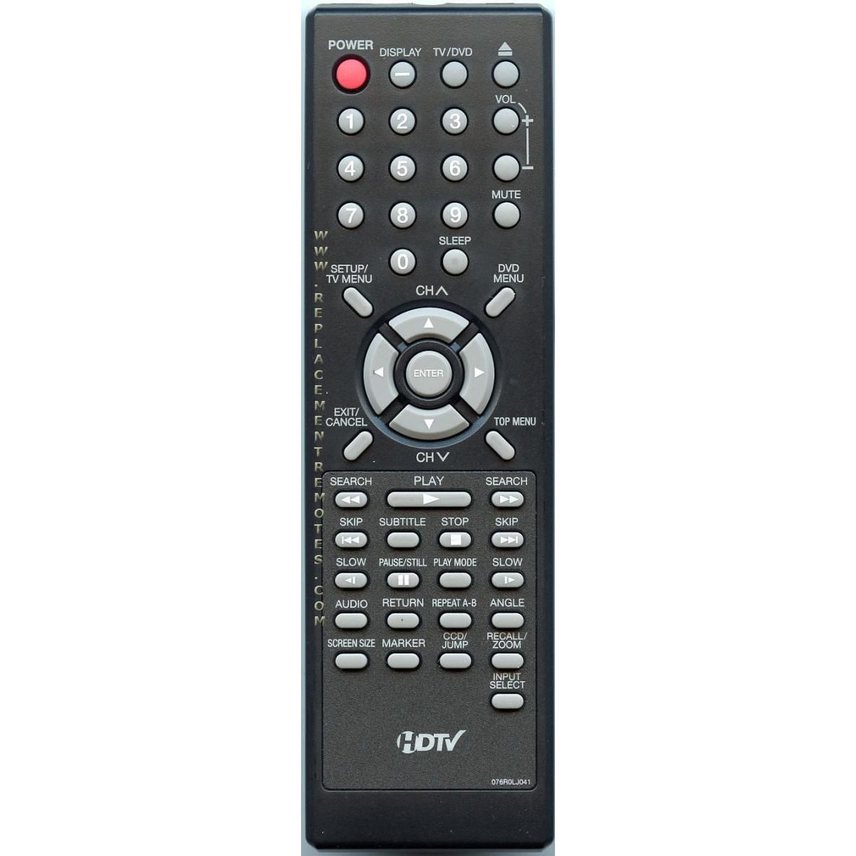 Funai 076R0LJ041 TV/DVD Remote Control