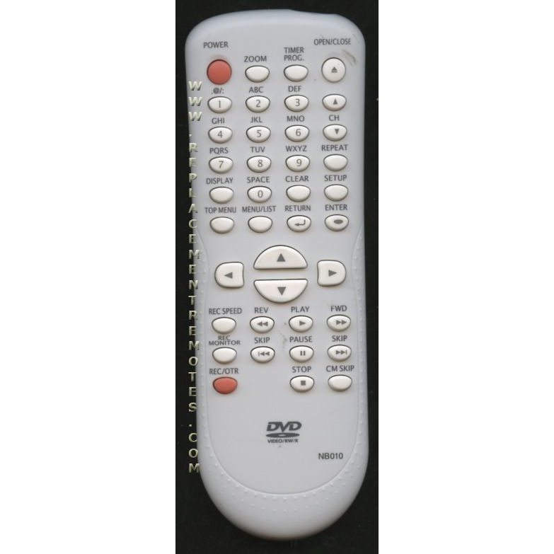 Funai NB010UD Emerson/Sylvania DVDR Remote Control