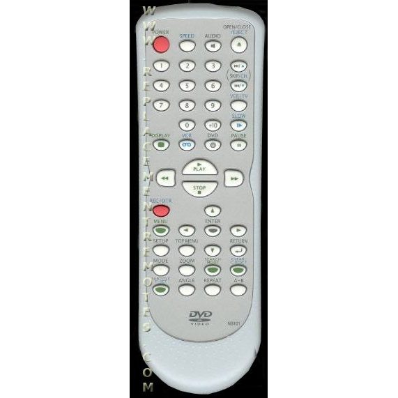 Funai NB101UD Emerson/Sylvania DVD/VCR Remote Control