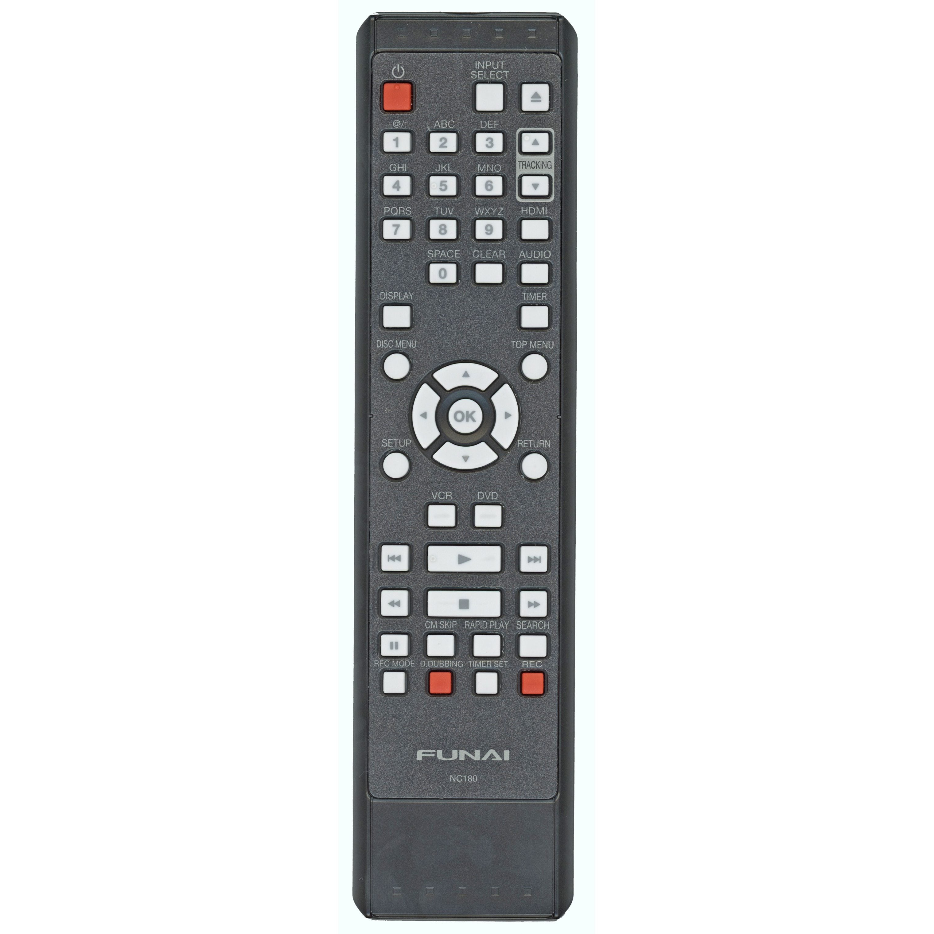 Funai NC180UH DVDR Remote Control