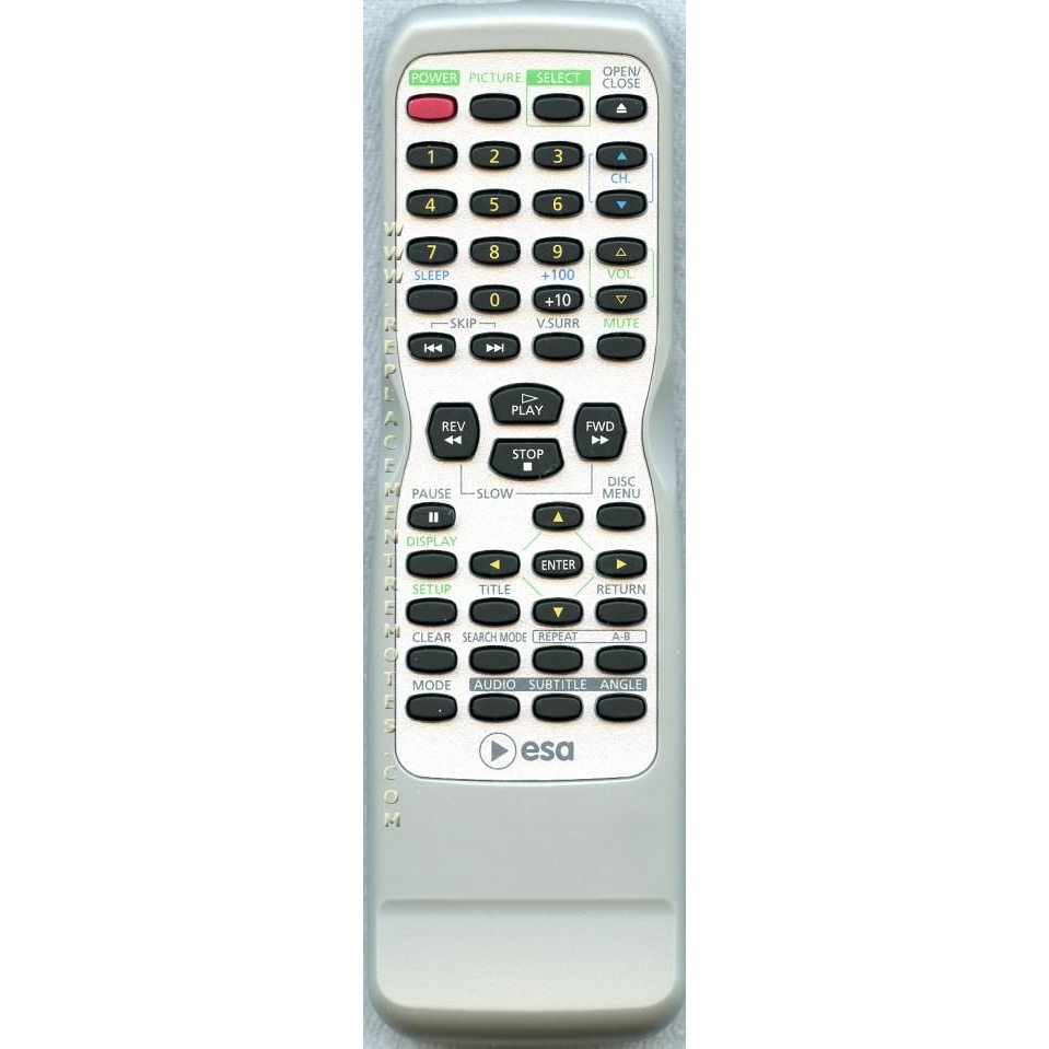 Funai NE229UD ESA TV/DVD Remote Control