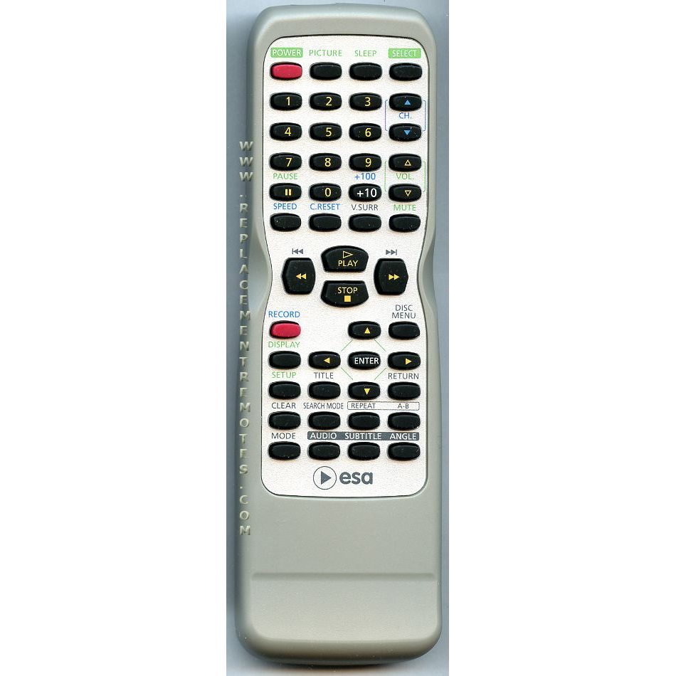 Funai NE230UD ESA TV/DVD Remote Control