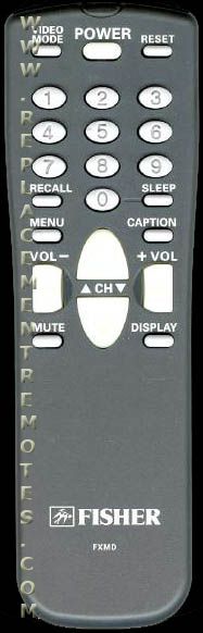 Fisher FXMD TV Remote Control