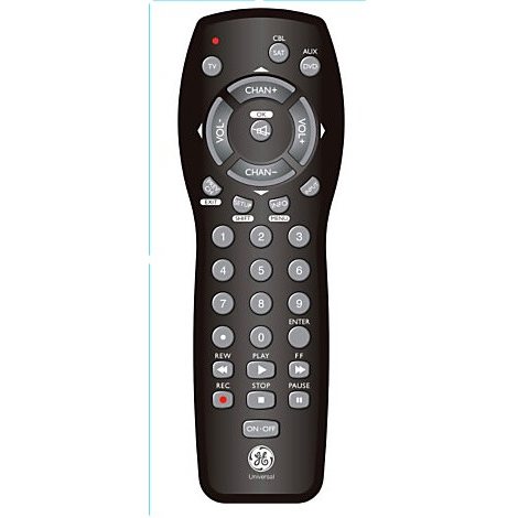 GE General Electric 24991 3-Device Universal Remote Control