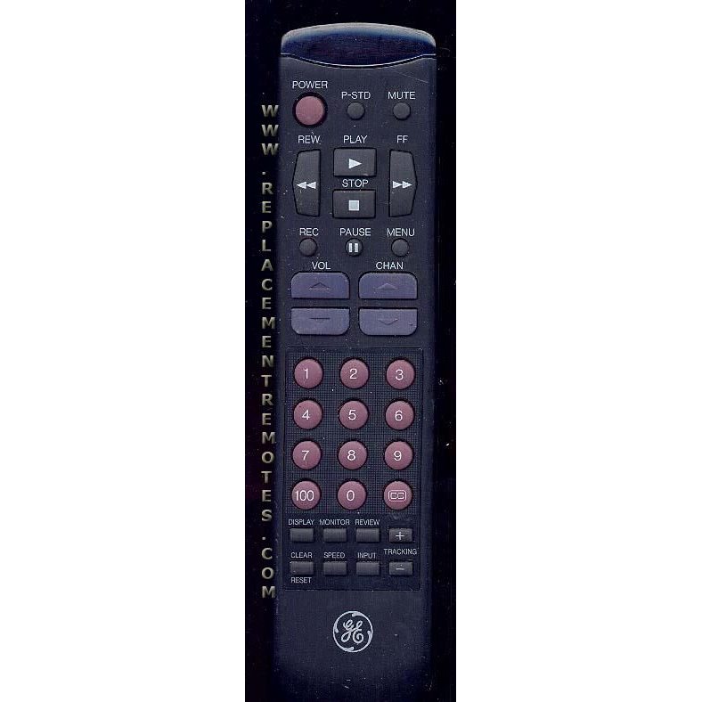 GE General Electric GE4321 VCR Remote Control