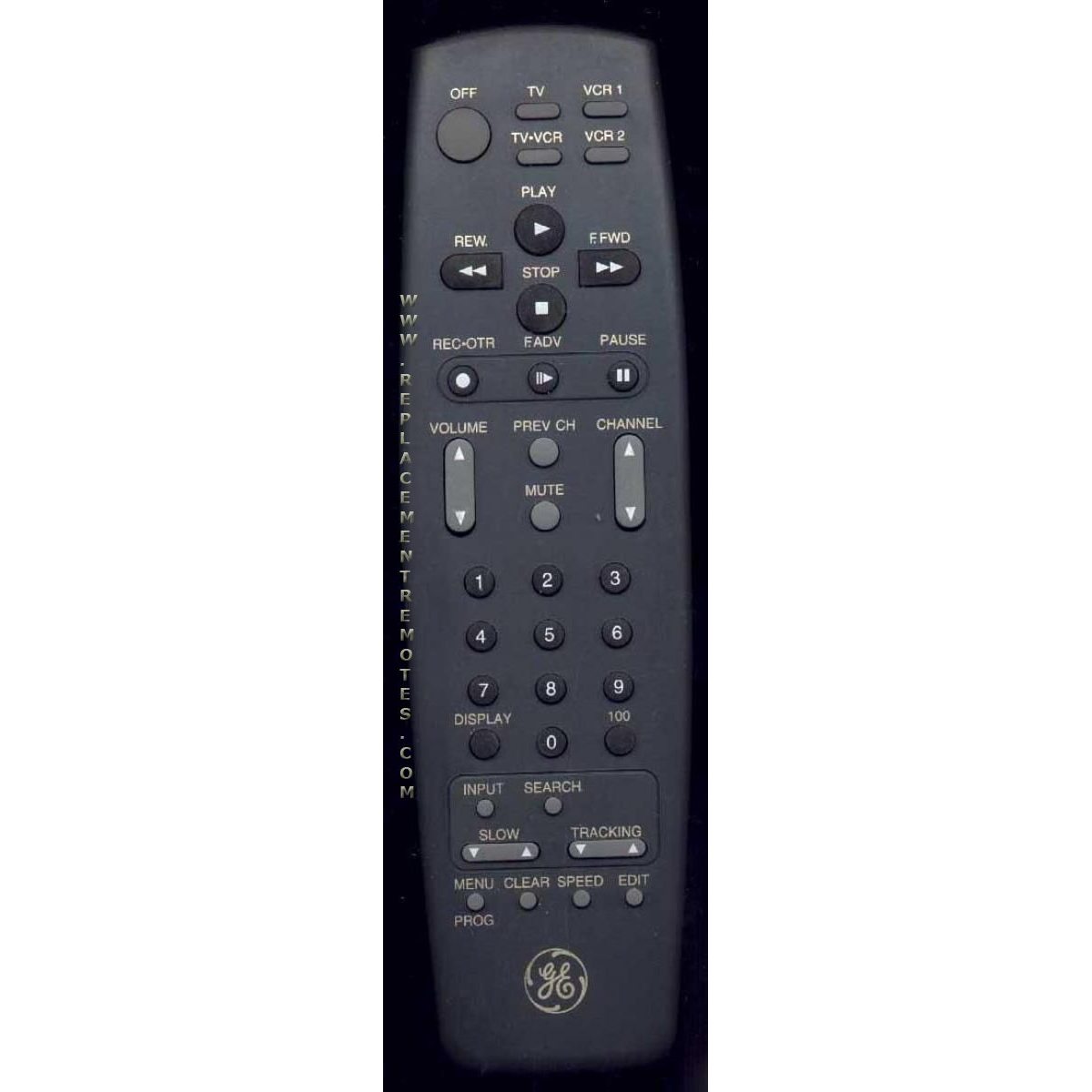 GE General Electric VG2000 VCR Remote Control