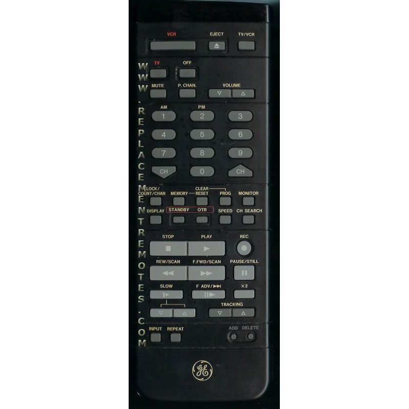 GE General Electric VSQS0916 VCR Remote Control