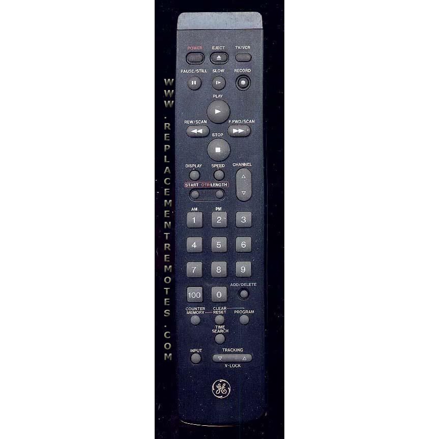 GE General Electric VSQS1168 VCR Remote Control