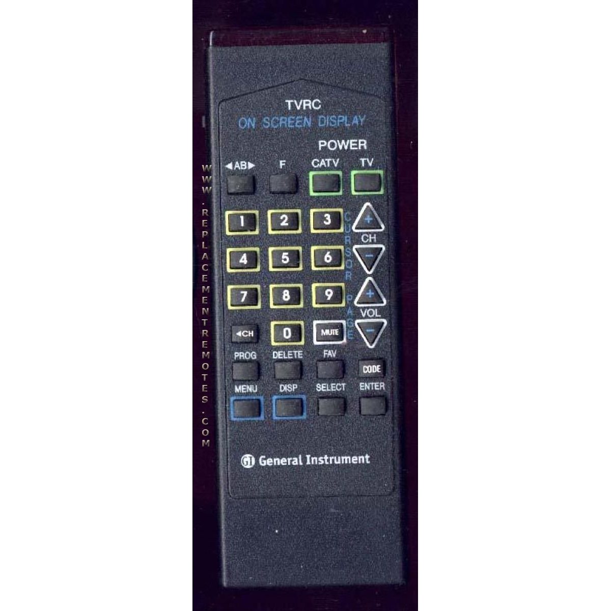 General Instrument TVRC Cable Remote Control