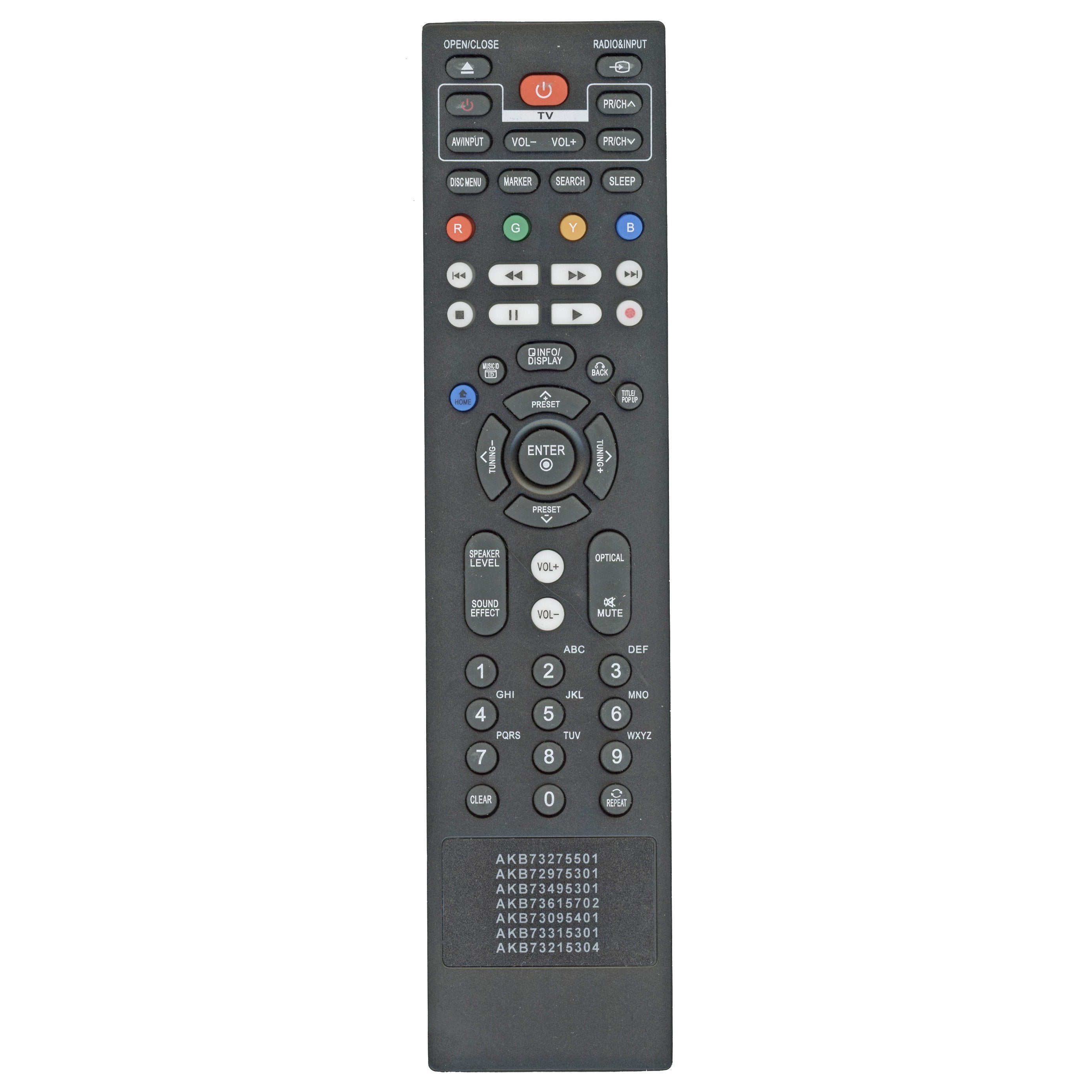 Generic AKB73275501 FOR LG Blu-ray Remote Control