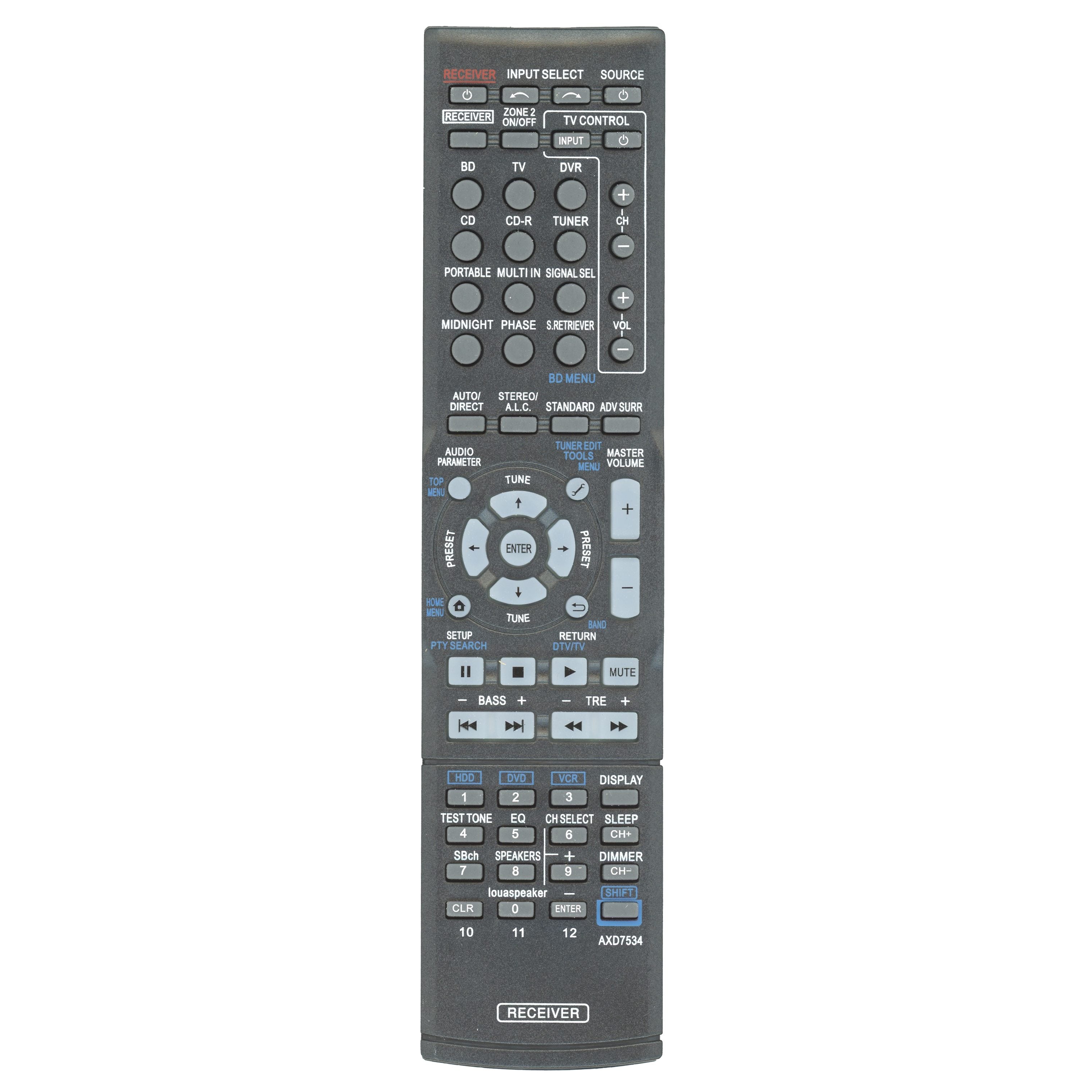 Generic AXD7534 For Pioneer Receiver Remote Control