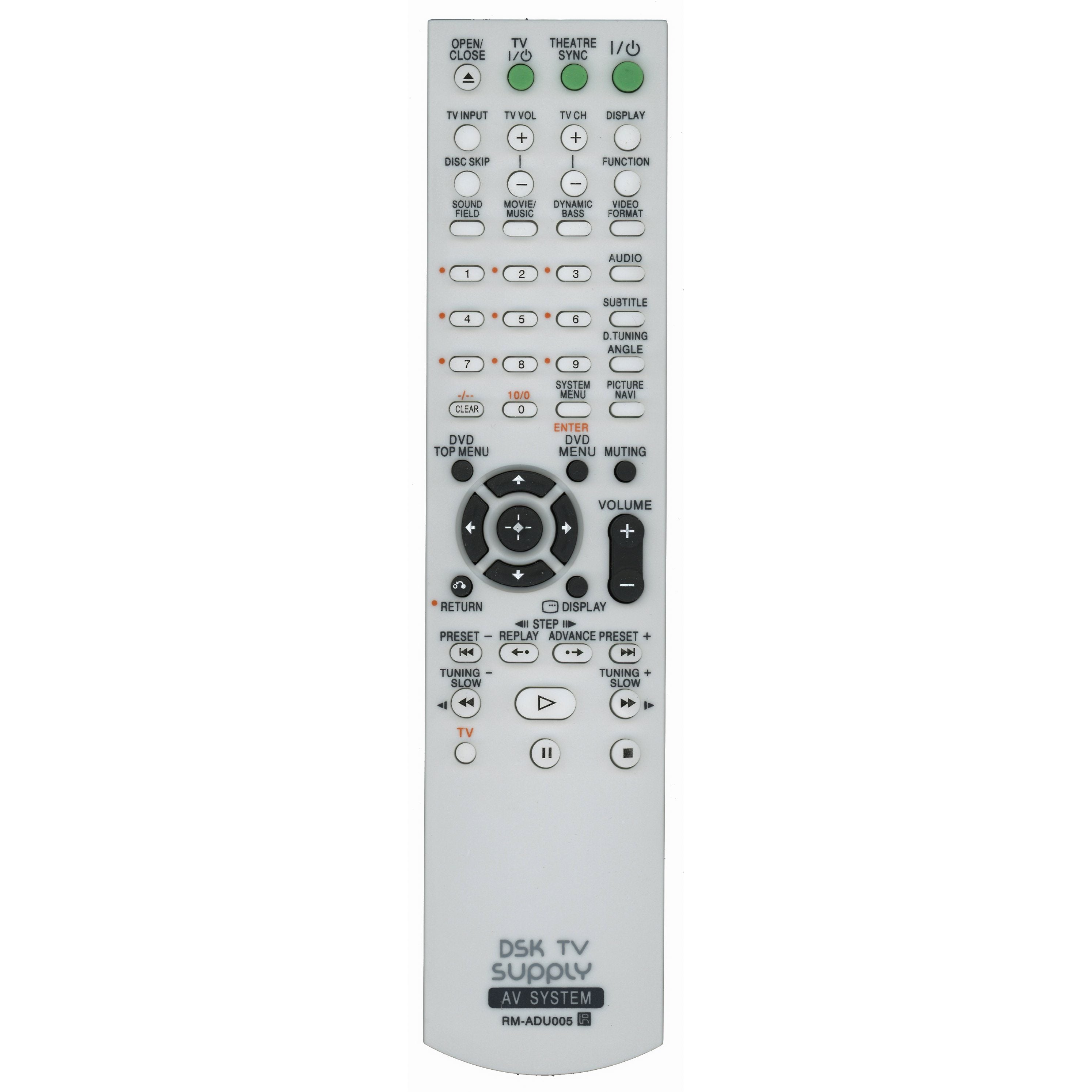 Generic RMADU005 For Sony Receiver Remote Control