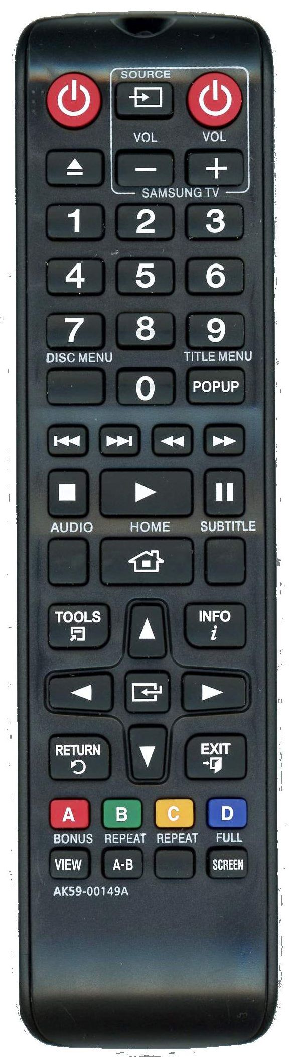 Generic AK5900149A for Samsung Blu-ray Home Theater Remote Control