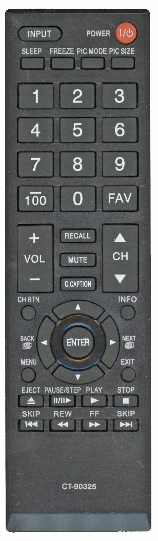 Generic CT90325 For Toshiba TV Remote Control