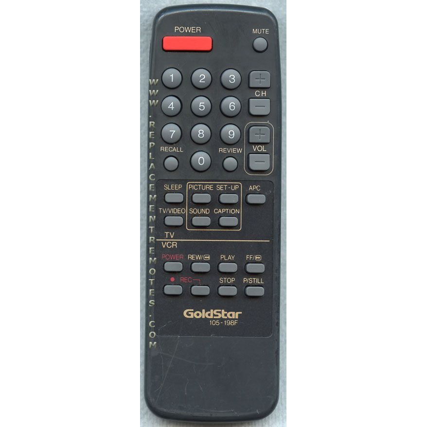 GoldStar 105198F TV/VCR Remote Control