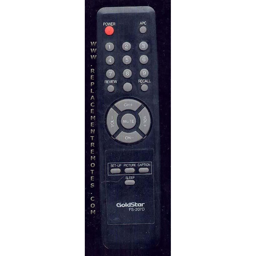 GoldStar FS207D TV Remote Control