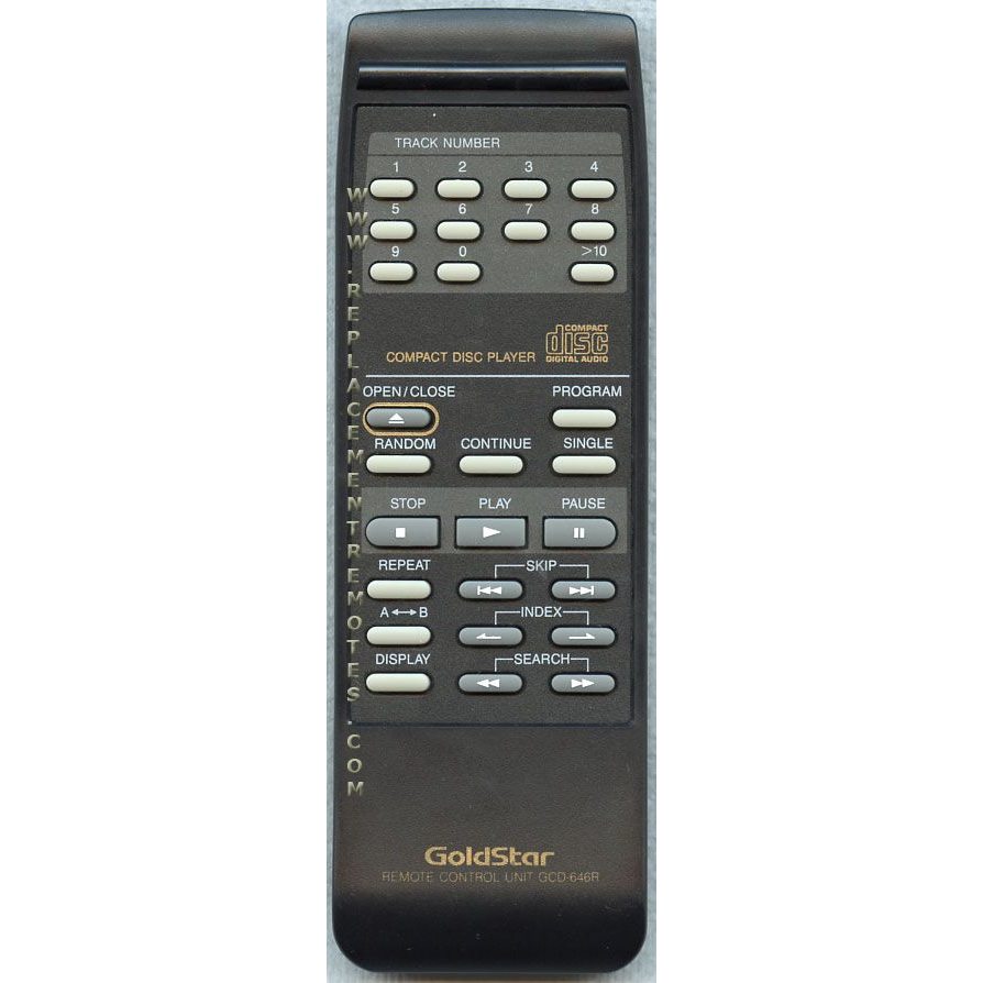 GoldStar GCD646R DVD Remote Control