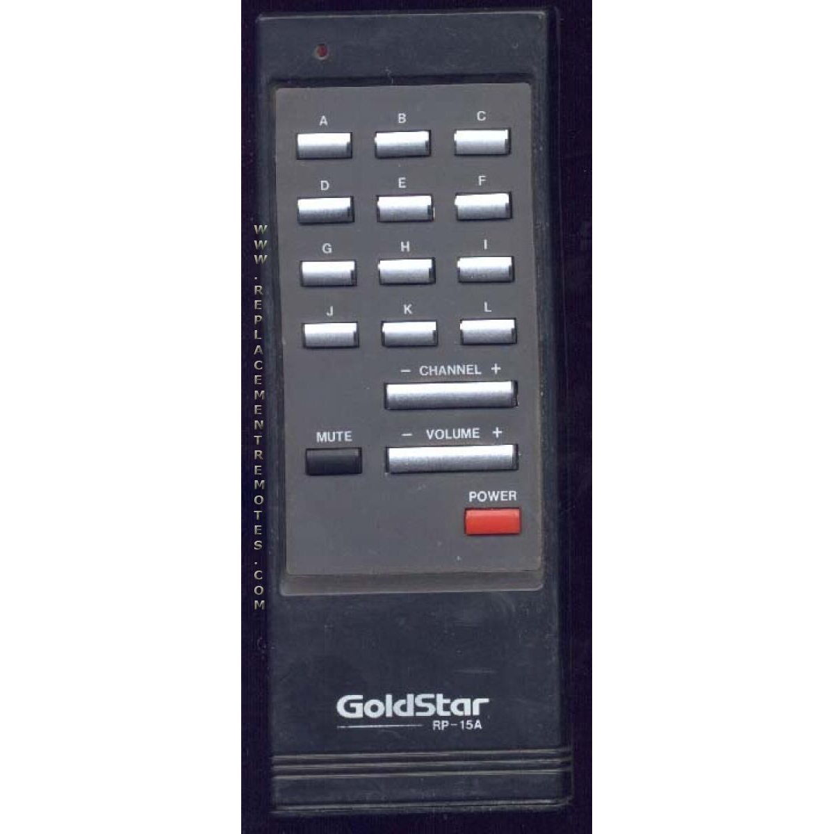 GoldStar RP15A VCR Remote Control