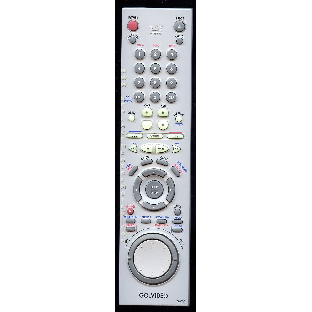 GoVideo 00001C DVD/VCR Remote Control