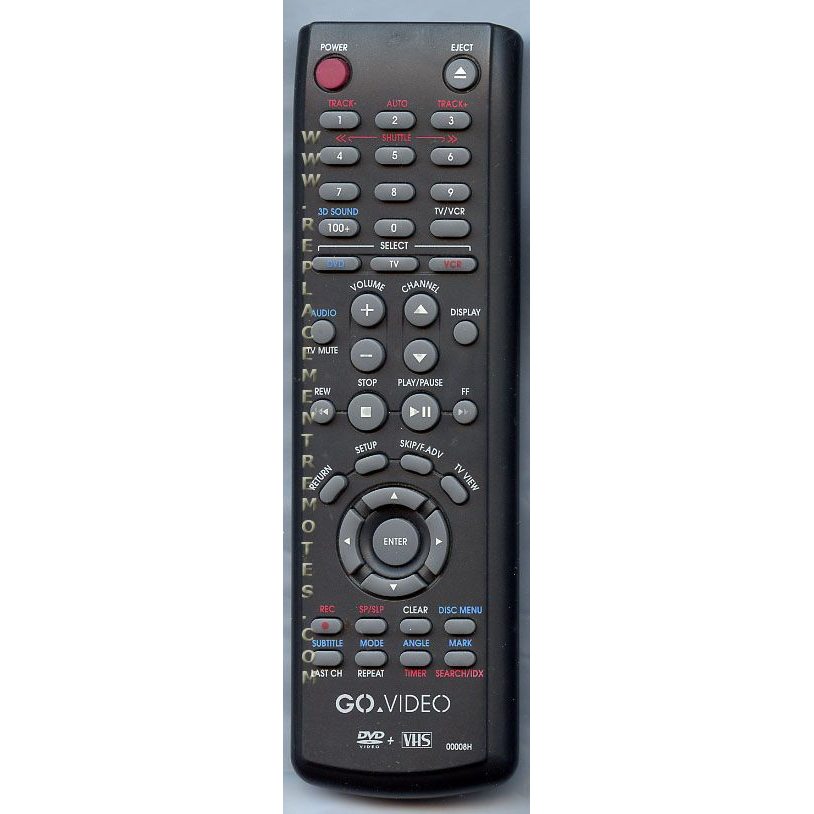 GoVideo 00008H DVD/VCR Remote Control