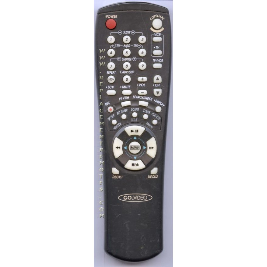 GoVideo 00009F VCR Remote Control