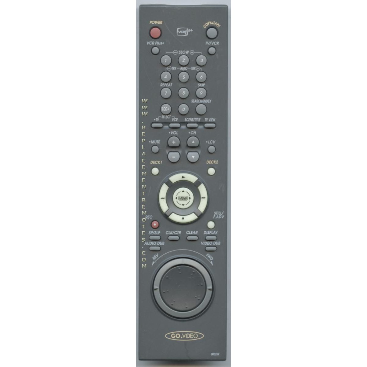 GoVideo 00025K VCR Remote Control