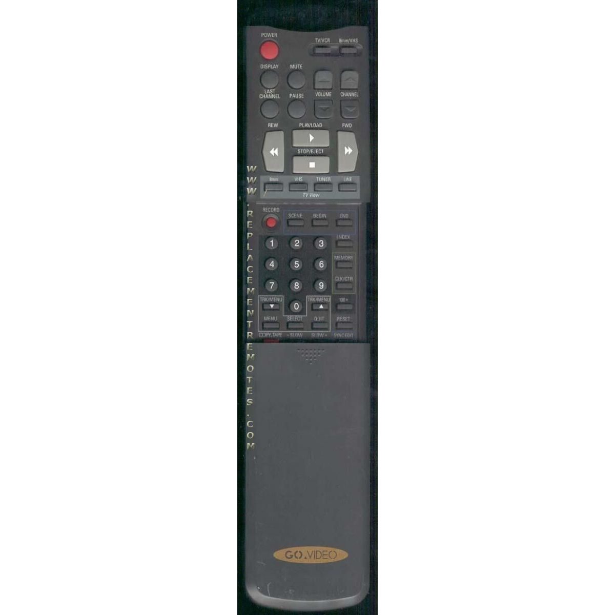 GoVideo 69099625610 VCR Remote Control