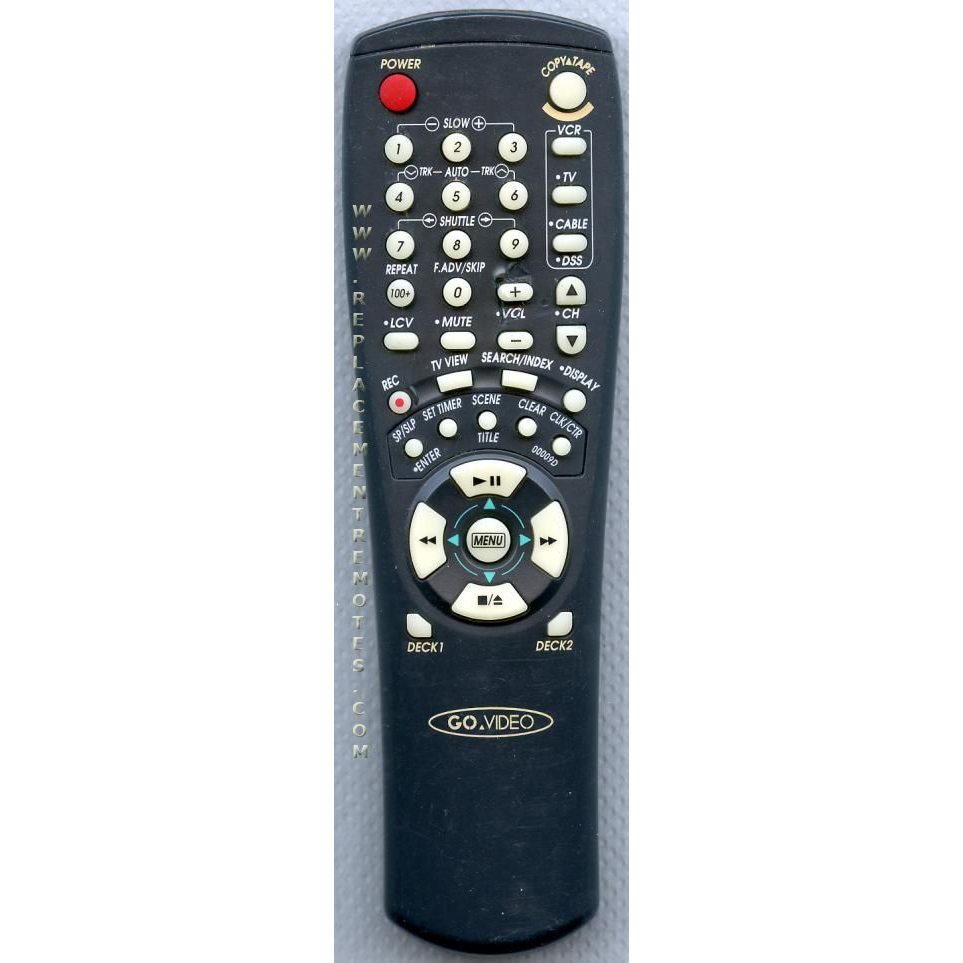 GoVideo AC5900009D VCR Remote Control