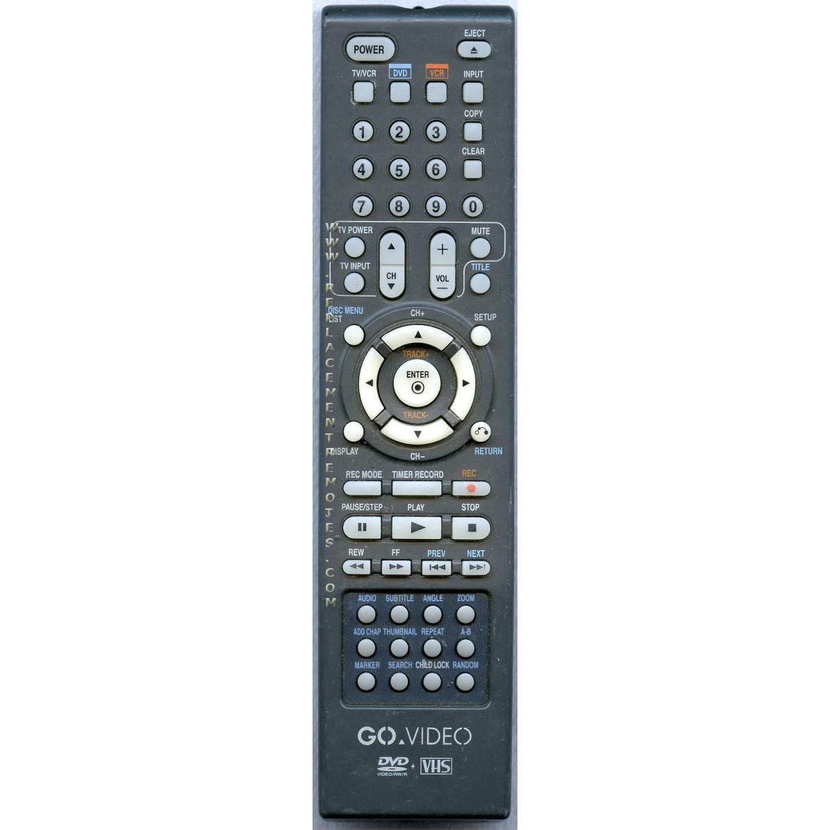 GoVideo N163B DVD/VCR Remote Control